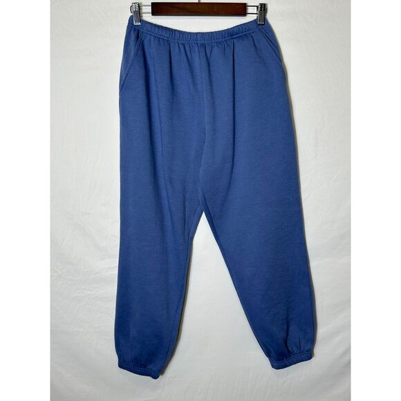 Blair Women's Athleisure Blue Sweat Pants with Pockets Elastic Waist Size PM - Picture 1 of 2